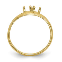 14k Polished 2-Stone Mothers Ring Mounting-XMR7/2
