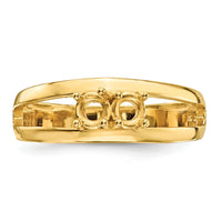 14k Polished 2-Stone Mothers Ring Mounting-XMR7/2