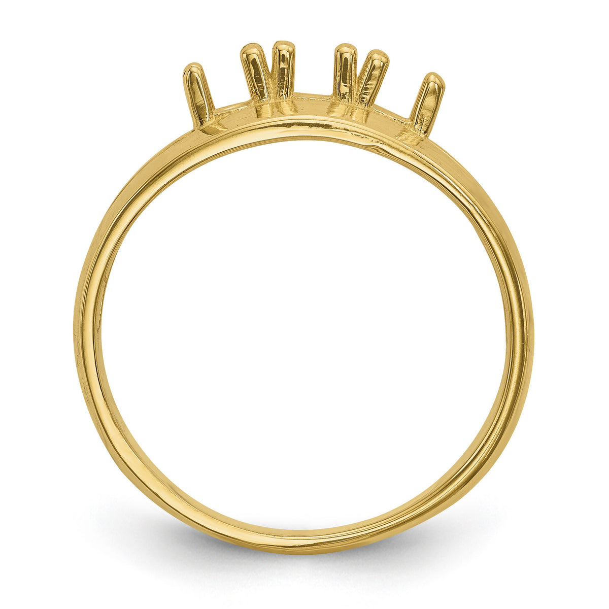 14k Polished 3-Stone Mothers Ring Mounting-XMR7/3