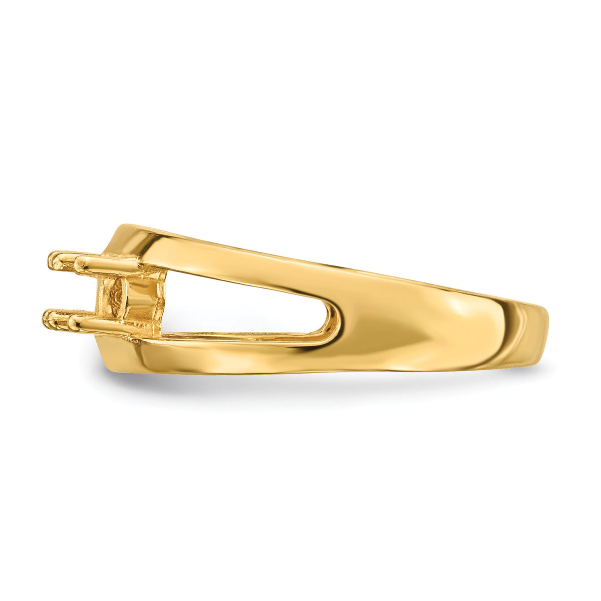 14k Polished 3-Stone Mothers Ring Mounting-XMR7/3