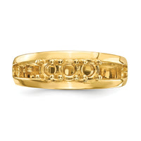 14k Polished 3-Stone Mothers Ring Mounting-XMR7/3
