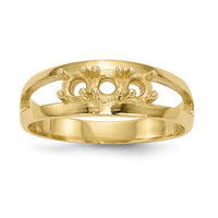 14k Polished 3-Stone Mothers Ring Mounting-XMR7/3