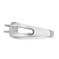14k White Gold Polished 4-Stone Mothers Ring Mounting-XMR7/4W