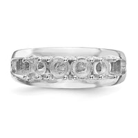 14k White Gold Polished 4-Stone Mothers Ring Mounting-XMR7/4W