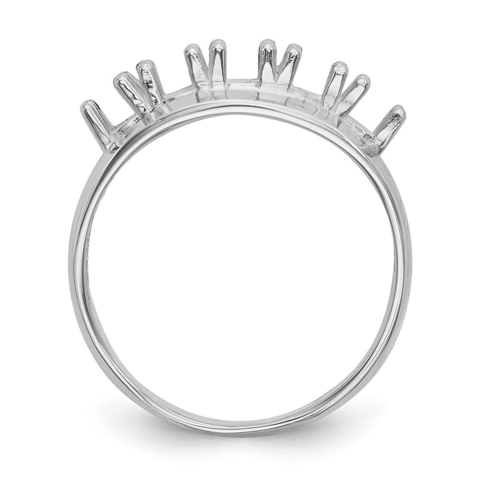14k White Gold Polished 5-Stone Mothers Ring Mounting-XMR7/5W