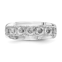 14k White Gold Polished 5-Stone Mothers Ring Mounting-XMR7/5W