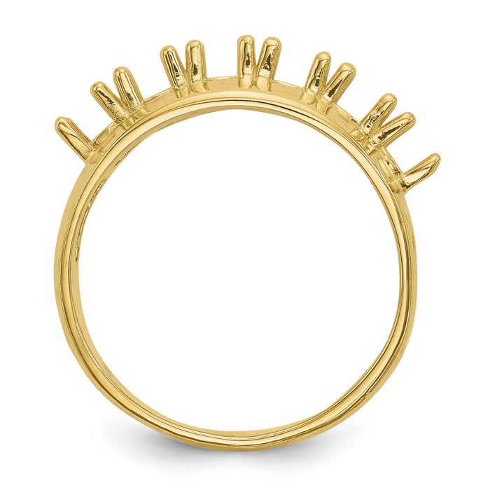 14k Polished 6-Stone Mothers Ring Mounting-XMR7/6