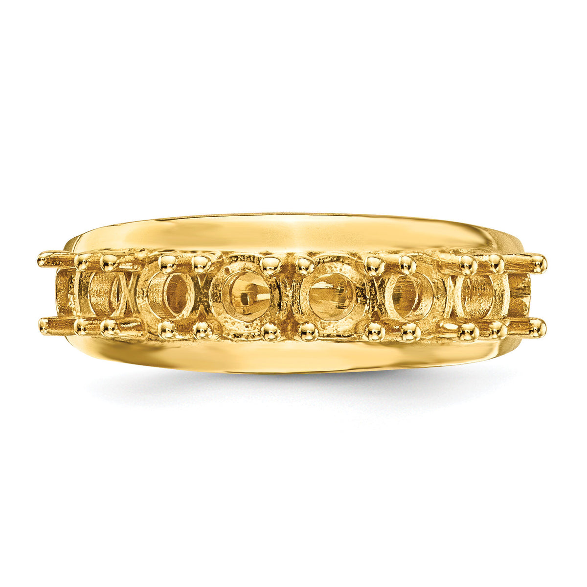 14k Polished 6-Stone Mothers Ring Mounting-XMR7/6