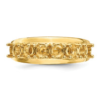 14k Polished 6-Stone Mothers Ring Mounting-XMR7/6