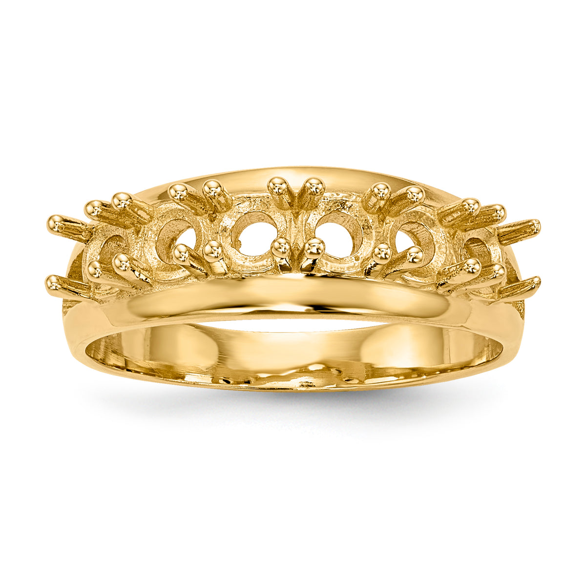 14k Polished 6-Stone Mothers Ring Mounting-XMR7/6-7