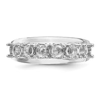 14k White Gold Polished 6-Stone Mothers Ring Mounting-XMR7/6W