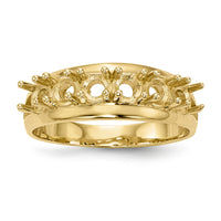 14k Polished 6-Stone Mothers Ring Mounting-XMR7/6