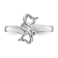 14k White Gold Family Jewelry Ring Mounting-XMR70/2W