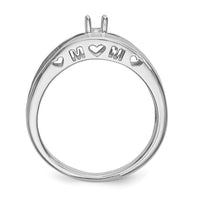 14k White Gold Family Jewelry Ring Mounting-XMR71/1W