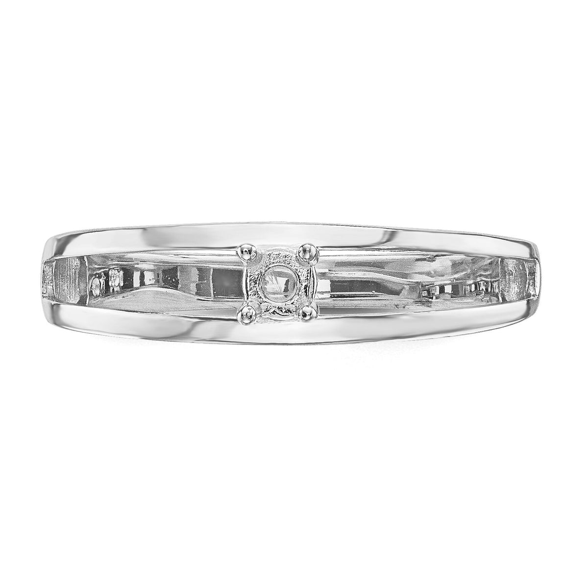 14k White Gold Family Jewelry Ring Mounting-XMR71/1W