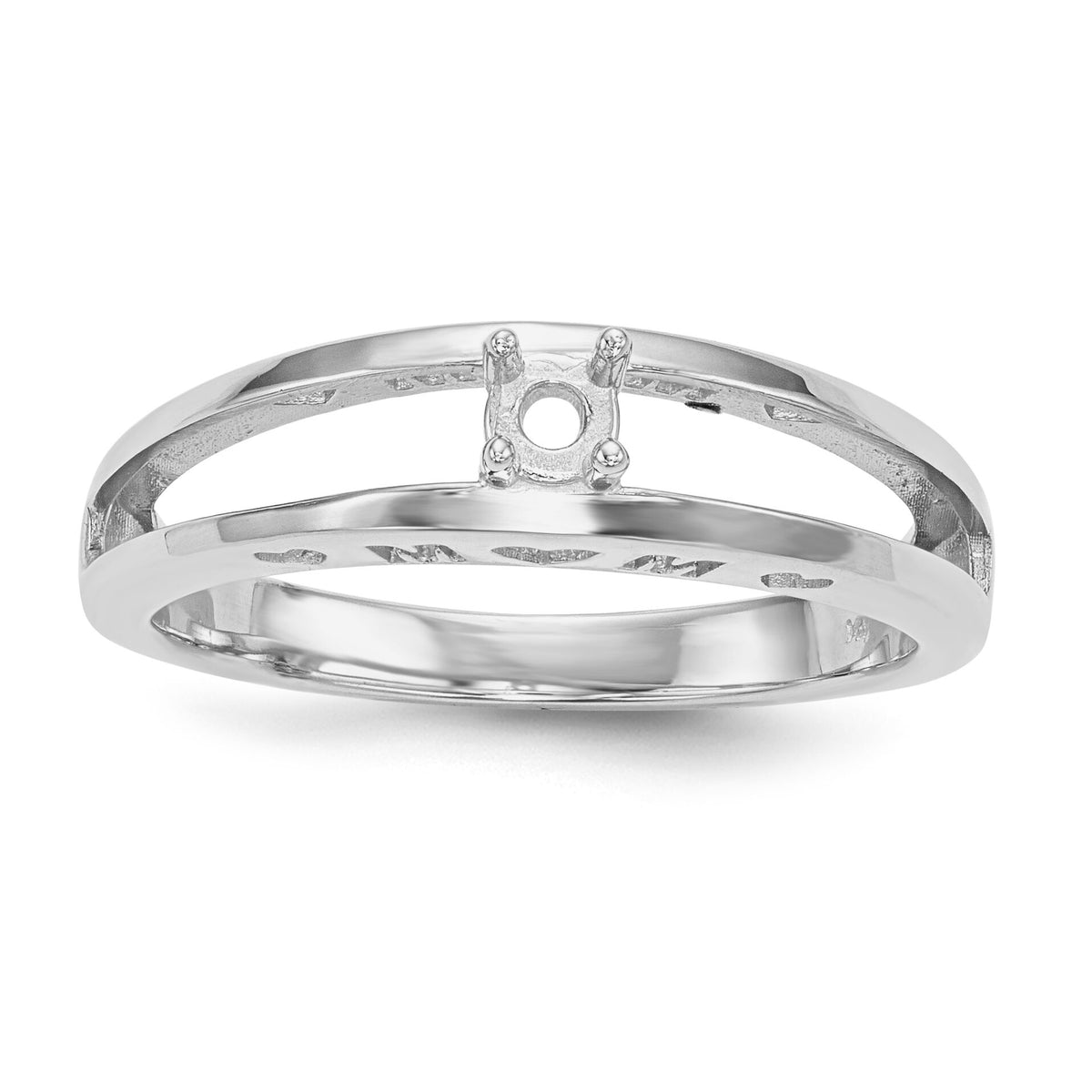 14k White Gold Family Jewelry Ring Mounting-XMR71/1W