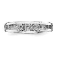 14k White Gold Family Jewelry Ring Mounting-XMR71/3W