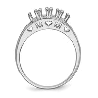 14k White Gold Family Jewelry Ring Mounting-XMR71/4W