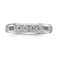 14k White Gold Family Jewelry Ring Mounting-XMR71/4W