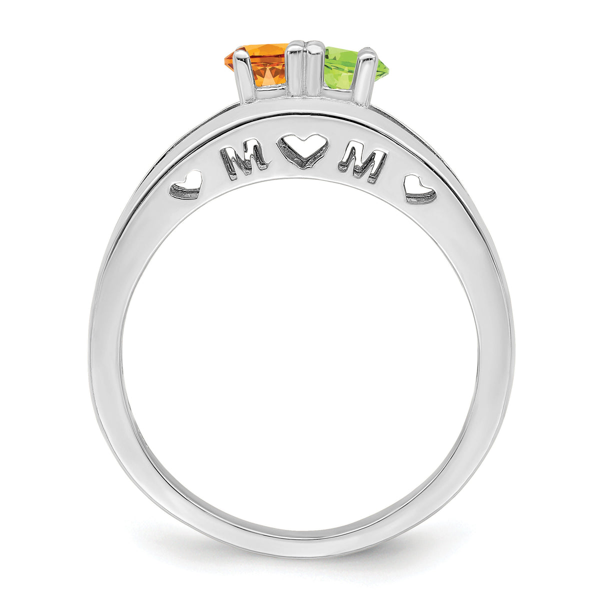 14k White Gold Family Jewelry Ring Mounting-XMR71/2W