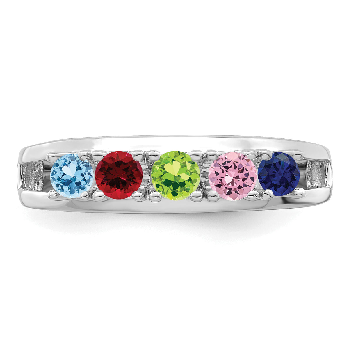 14k White Gold Family Jewelry Ring Mounting-XMR71/5W