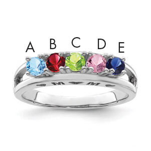 14k White Gold Family Jewelry Ring Mounting-XMR71/5W