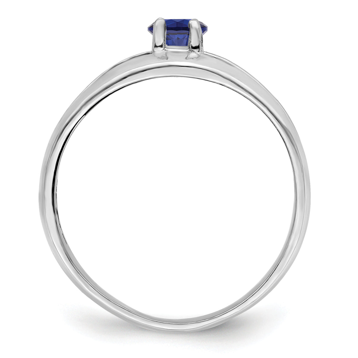 14k White Gold Polished 1-Stone Mothers Ring Mounting-XMR7/1W