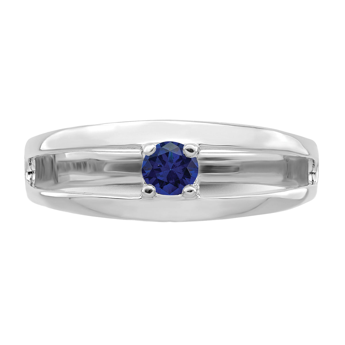 14k White Gold Polished 1-Stone Mothers Ring Mounting-XMR7/1W