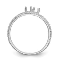 14k White Gold Polished 2-Stone Mothers Ring Mounting-XMR8/2W
