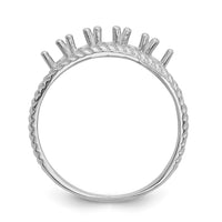 14k White Gold Polished 5-Stone Mothers Ring Mounting-XMR8/5W