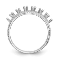 14k White Gold Polished 7-Stone Mothers Ring Mounting-XMR8/7W