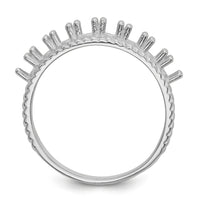 14k White Gold Polished 8-Stone Mothers Ring Mounting-XMR8/8W
