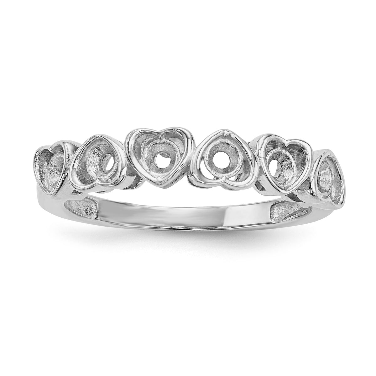 14k White Gold Family Jewelry Ring Mounting-XMR85/6W