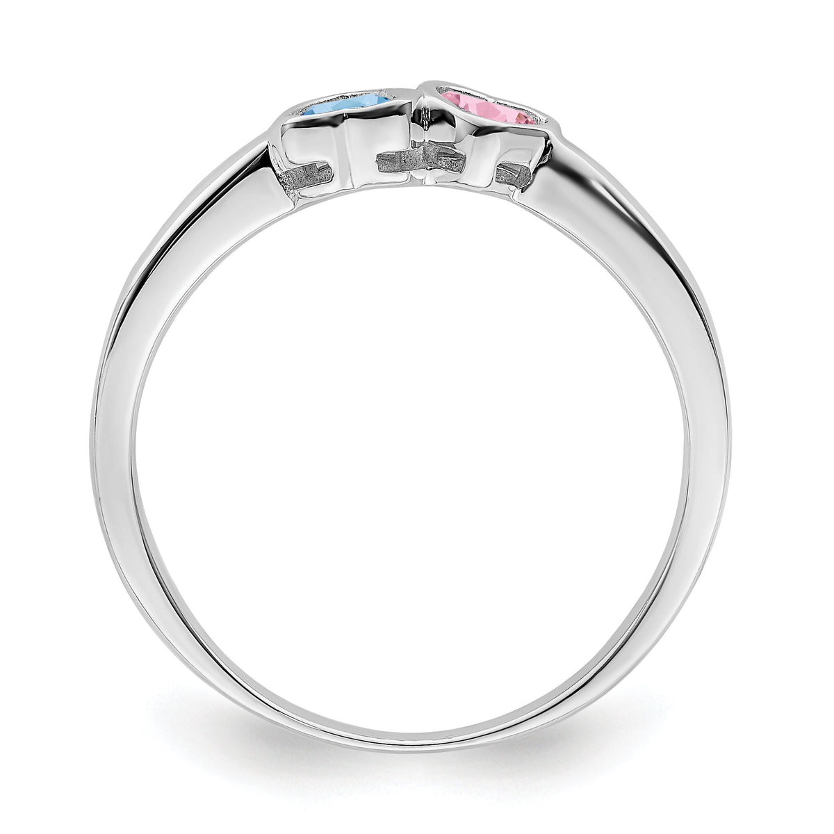 14k White Gold Family Jewelry Ring Mounting-XMR85/2W
