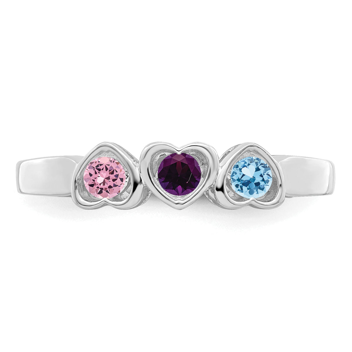 14k White Gold Family Jewelry Ring Mounting-XMR85/3W