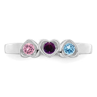 14k White Gold Family Jewelry Ring Mounting-XMR85/3W