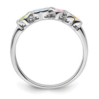 14k White Gold Family Jewelry Ring Mounting-XMR85/4W