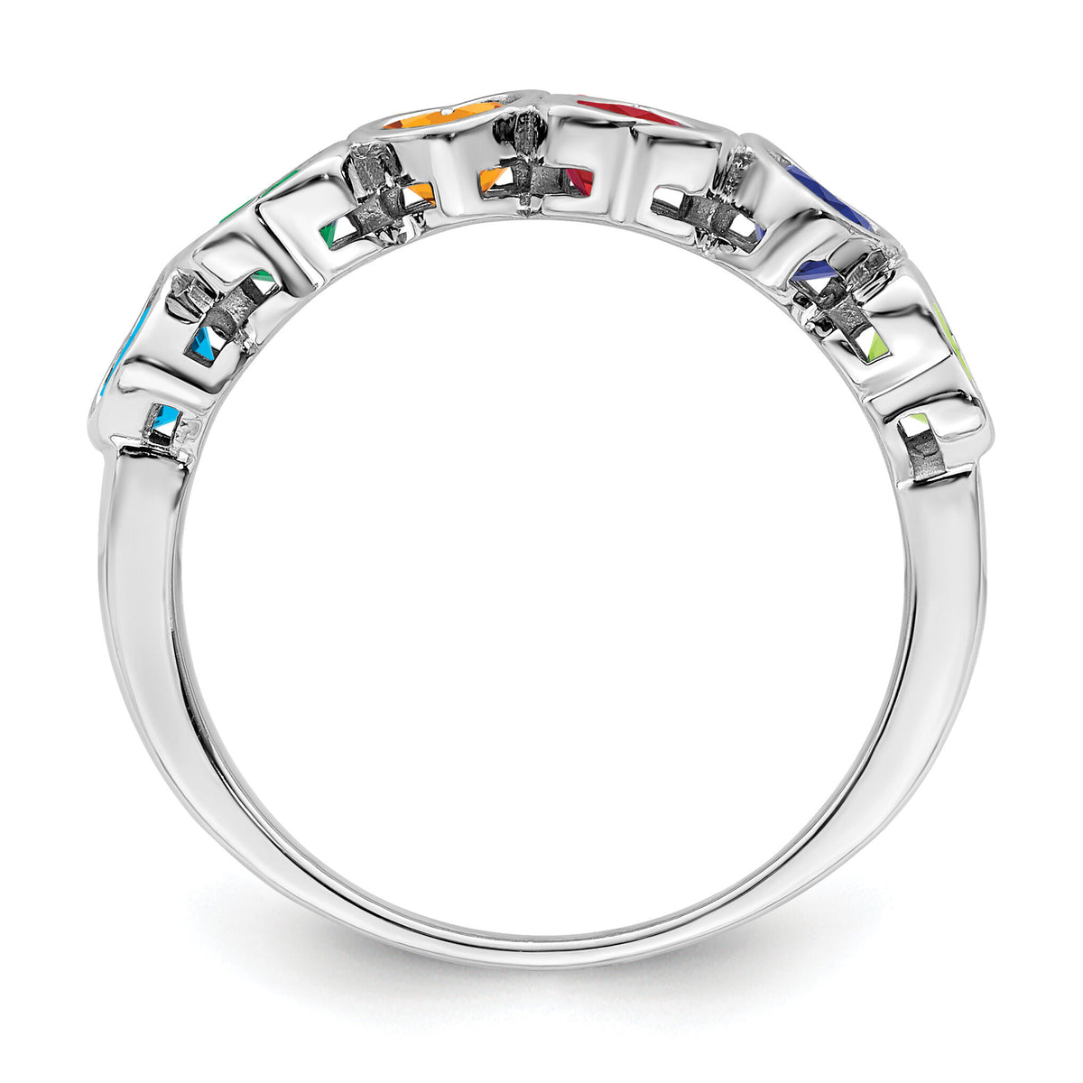 14k White Gold Family Jewelry Ring Mounting-XMR85/6W
