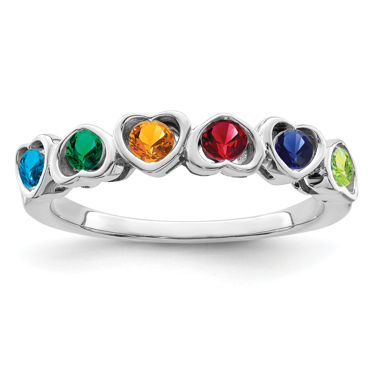 14k White Gold Family Jewelry Ring Mounting-XMR85/6W
