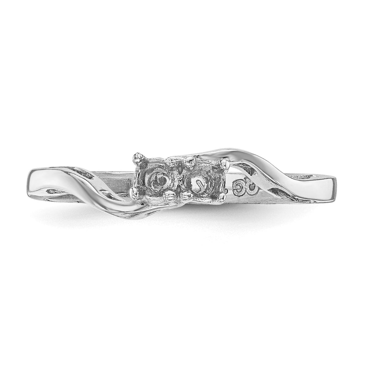 14k White Gold Family Jewelry Ring Mounting-XMR86/2W