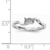 14k White Gold Family Jewelry Ring Mounting-XMR86/2W