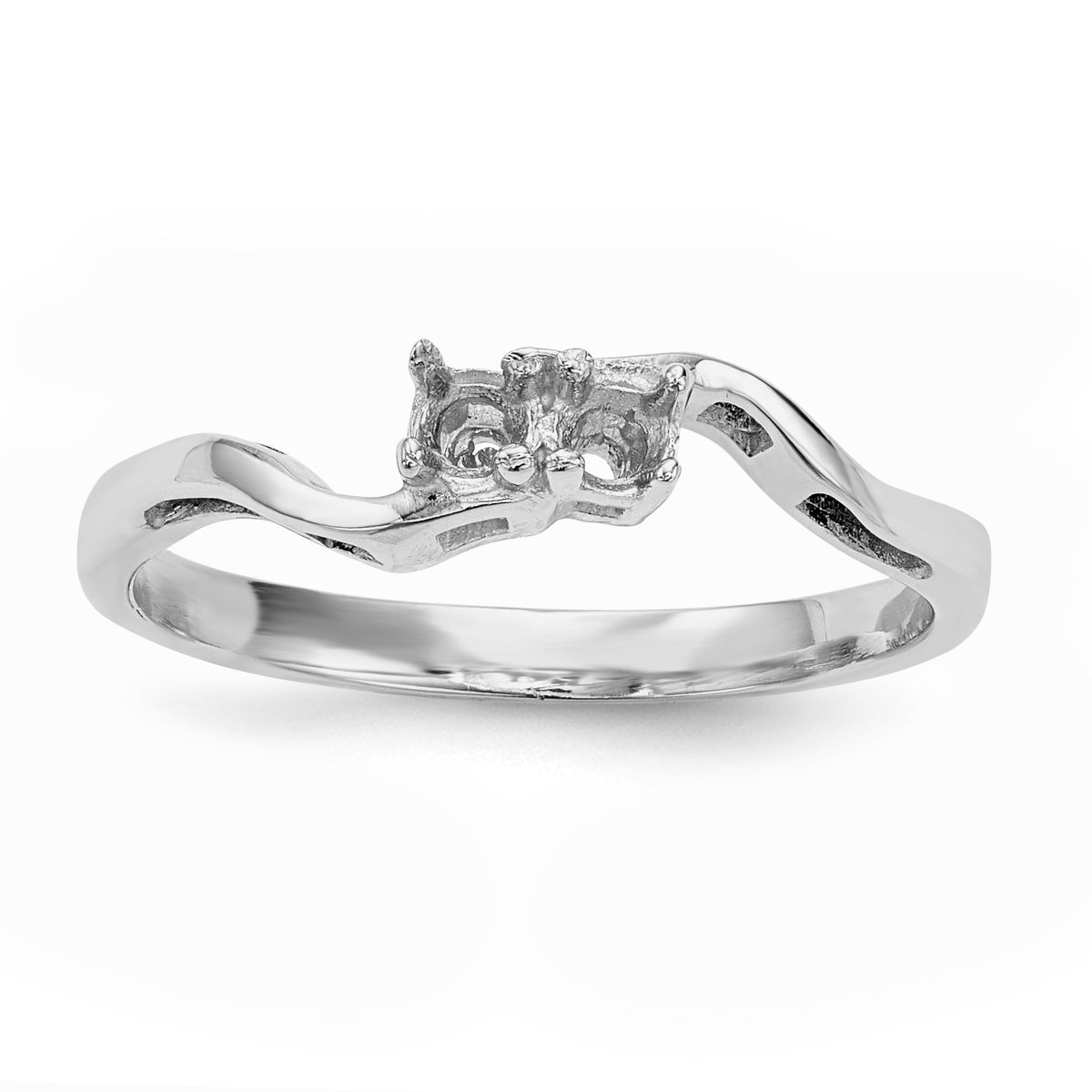 14k White Gold Family Jewelry Ring Mounting-XMR86/2W-7