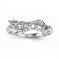 14k White Gold Family Jewelry Ring Mounting-XMR86/6W