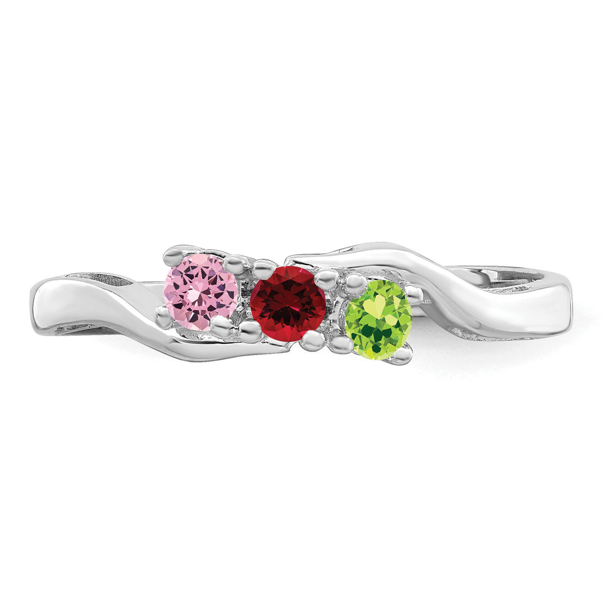 14k White Gold Family Jewelry Ring Mounting-XMR86/3W
