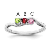 14k White Gold Family Jewelry Ring Mounting-XMR86/3W