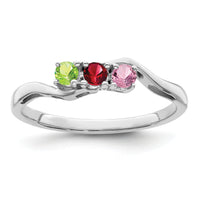 14k White Gold Family Jewelry Ring Mounting-XMR86/3W