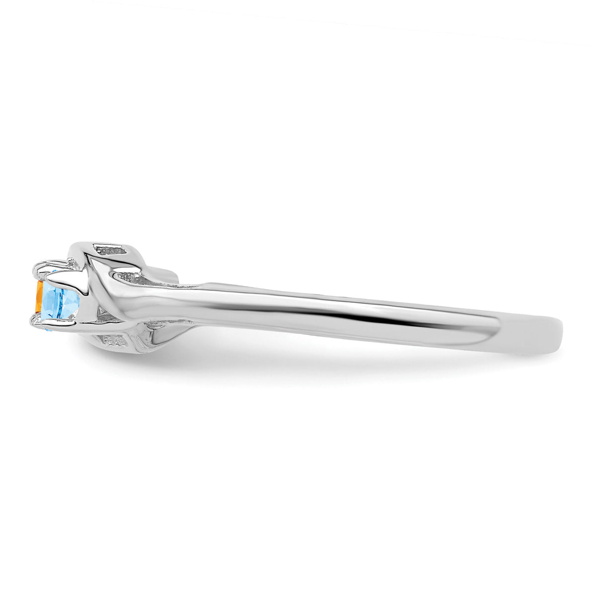14k White Gold Family Jewelry Ring Mounting-XMR86/4W