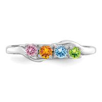 14k White Gold Family Jewelry Ring Mounting-XMR86/4W