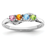 14k White Gold Family Jewelry Ring Mounting-XMR86/4W