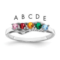 14k White Gold Family Jewelry Ring Mounting-XMR86/5W